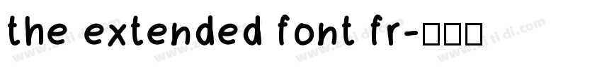 the extended font fr字体转换